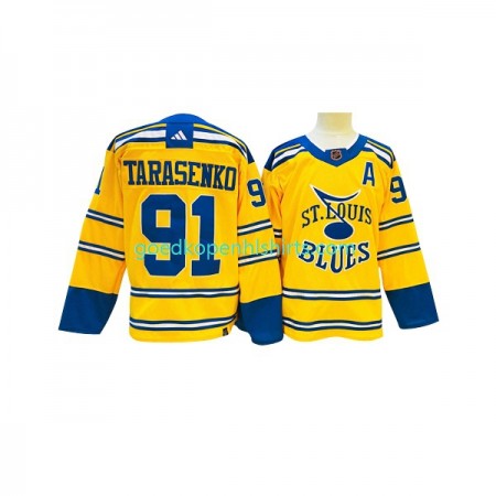 St. Louis Blues Vladimir Tarasenko 91 Adidas 2022-2023 Reverse Retro Geel Authentic Shirt - Mannen